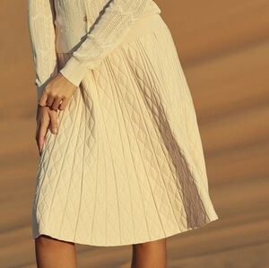 Aleeza Paris Diamond Pleated A-line Skirt